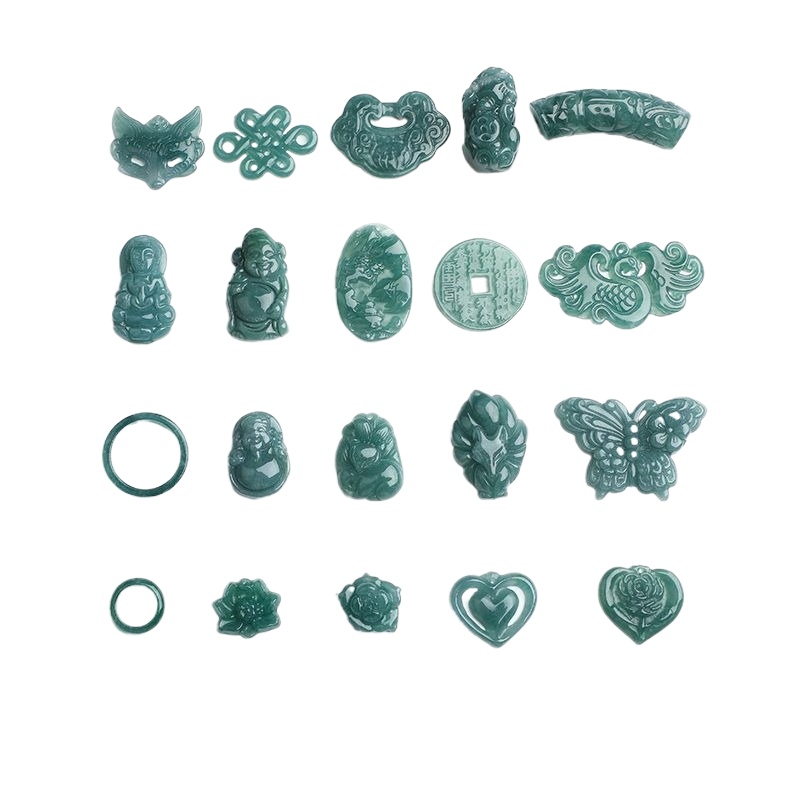 Earrings - 2個入り 天然ブルーウォーターガーネット製 ハート型キツネモチーフ DIYブレスレットペンダント ビーズ イヤリング