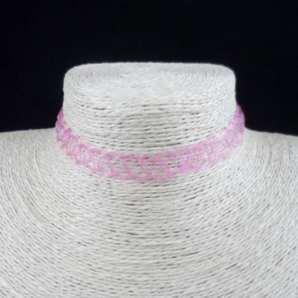 高品質な編み込み糸を使用したゴシック調のジュエリー、ヴィンテ - Pearl Choker Necklace Vintage のレビューと価格
