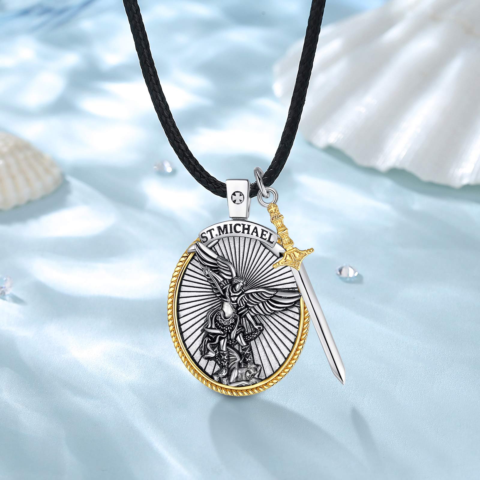 Eudora-男性用の天使の形をしたペンダント付きネックレス - 925 Sterling Silver Chain Necklace Men のレビューと価格