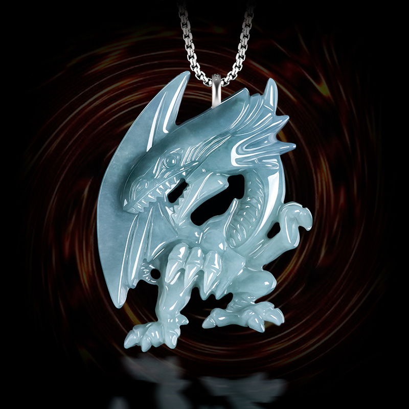 女性用ブルードラゴンペンダント付きネックレス,バームジェイド - Necklaces のレビューと価格