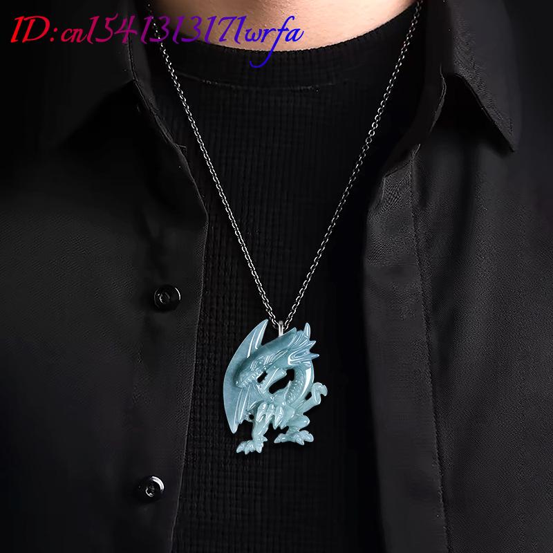 女性用ブルードラゴンペンダント付きネックレス,バームジェイド - Necklaces のレビューと価格
