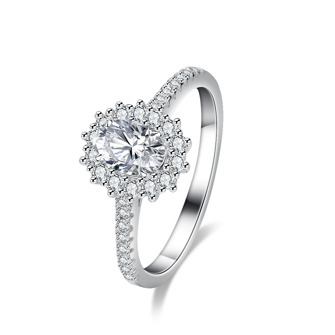 エイリアンモアッサナイトリング（女性用）、18Kゴールドに1 - Moissanite Engagement Ring 1 Carat のレビューと価格