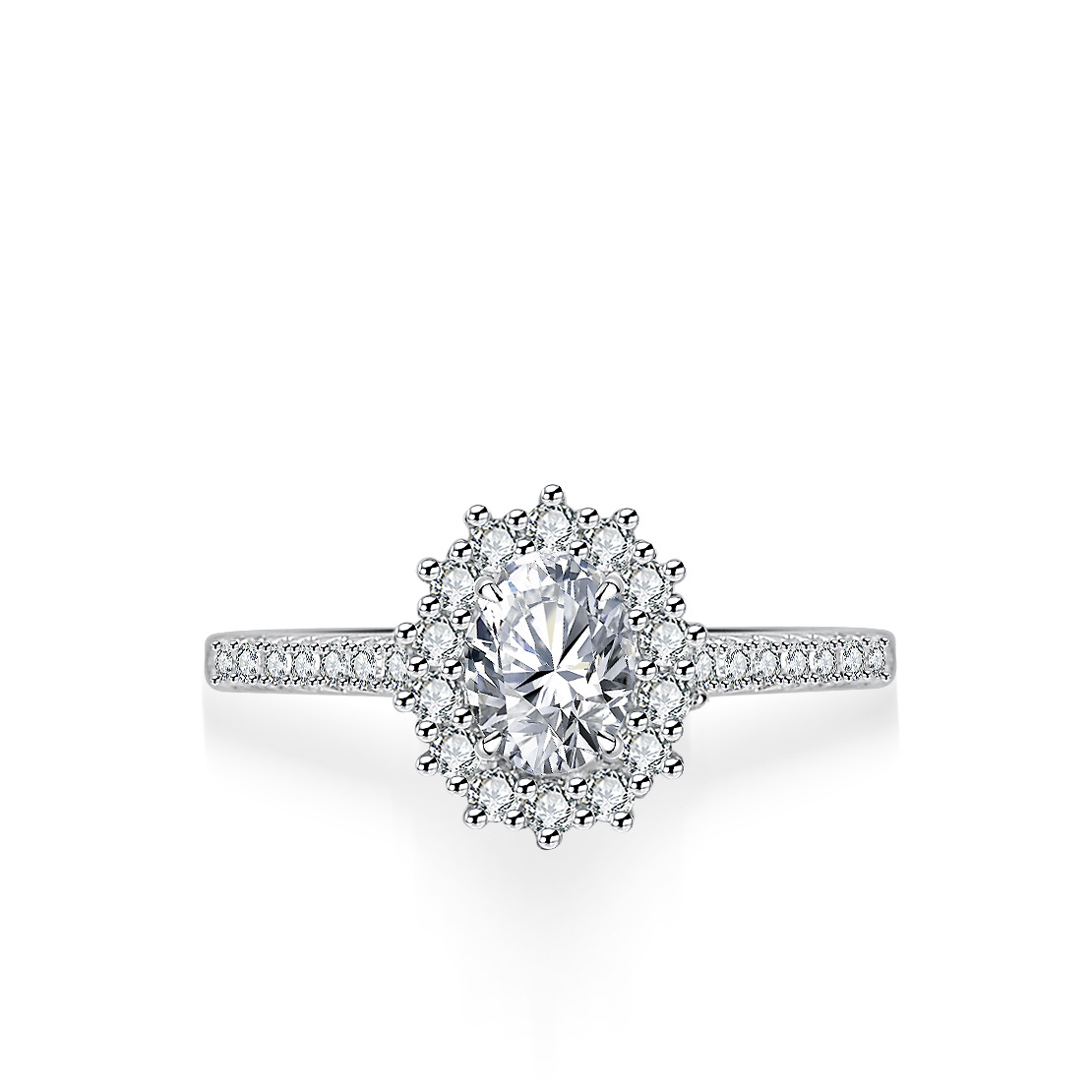 エイリアンモアッサナイトリング（女性用）、18Kゴールドに1 - Moissanite Engagement Ring 1 Carat のレビューと価格