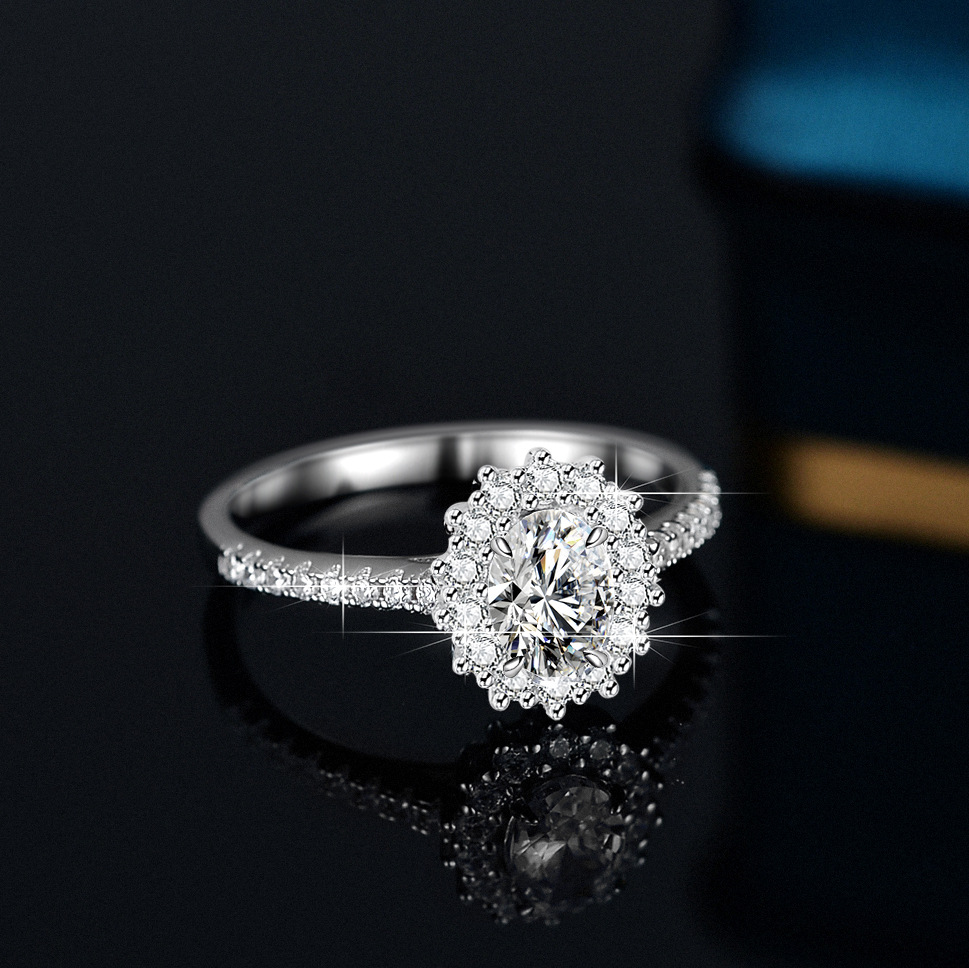 エイリアンモアッサナイトリング（女性用）、18Kゴールドに1 - Moissanite Engagement Ring 1 Carat のレビューと価格