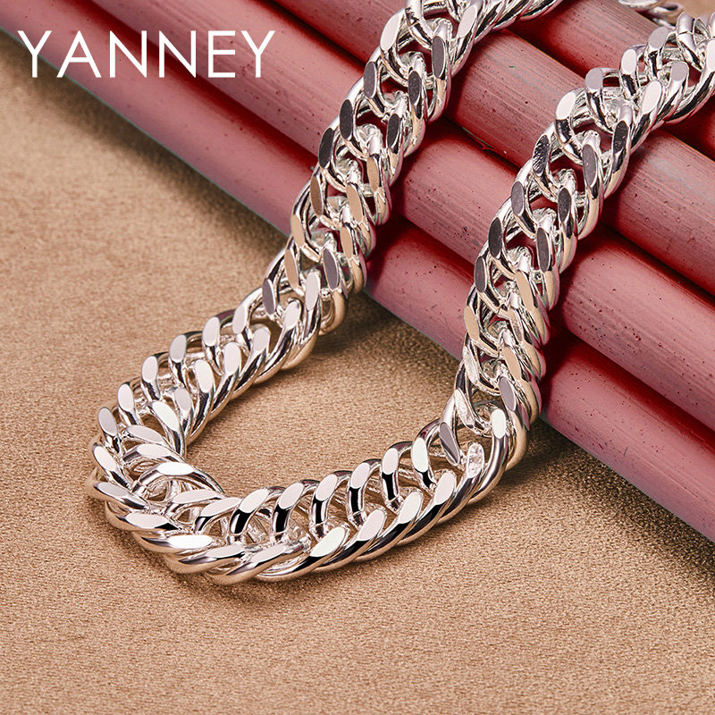 男性と女性のためのスネークチェーンネックレス,925スターリ - Cuban Link Chain 12Mm のレビューと価格