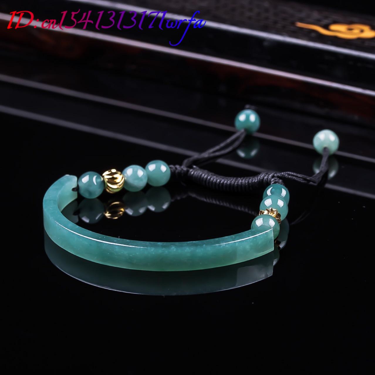 ミャンマー翡翠ブレスレットアクセサリー彫刻宝石天然ビルマ翡翠 - Bracelets のレビューと価格
