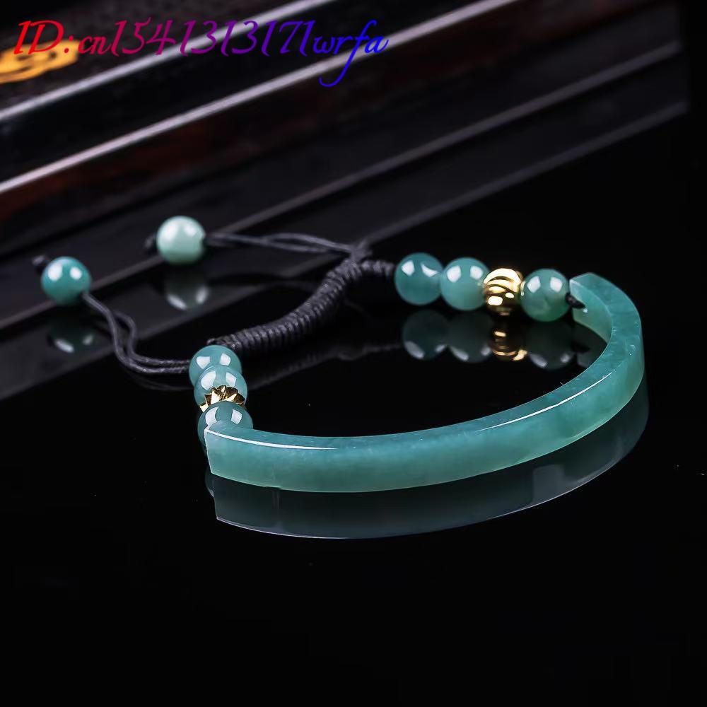 ミャンマー翡翠ブレスレットアクセサリー彫刻宝石天然ビルマ翡翠 - Bracelets のレビューと価格
