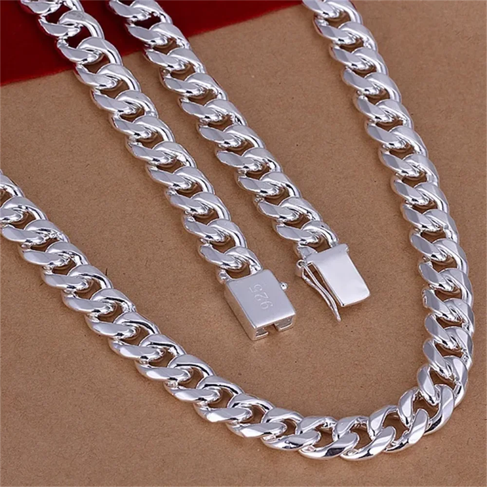 925スターリングシルバーの幾何学的なネックレス,男性,チャ - 925 Sterling Silver Chain Necklace Men のレビューと価格