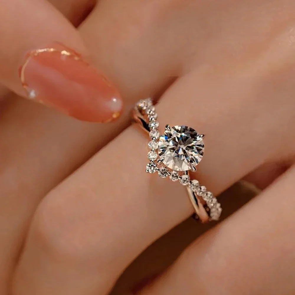 1 カラット 6.5 ミリメートル モアサナイト ダイヤモン - Moissanite Engagement Ring 1 Carat のレビューと価格