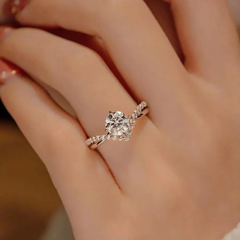 1 カラット 6.5 ミリメートル モアサナイト ダイヤモン - Moissanite Engagement Ring 1 Carat のレビューと価格