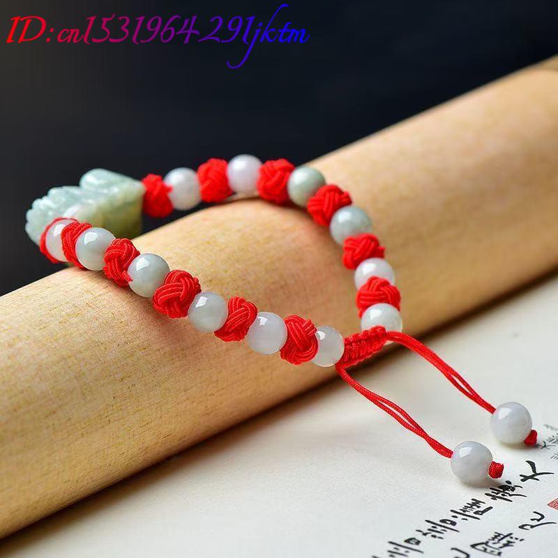 天然ビルマ翡翠貔貅ブレスレットファッションアクセサリー本物の - Bracelets のレビューと価格