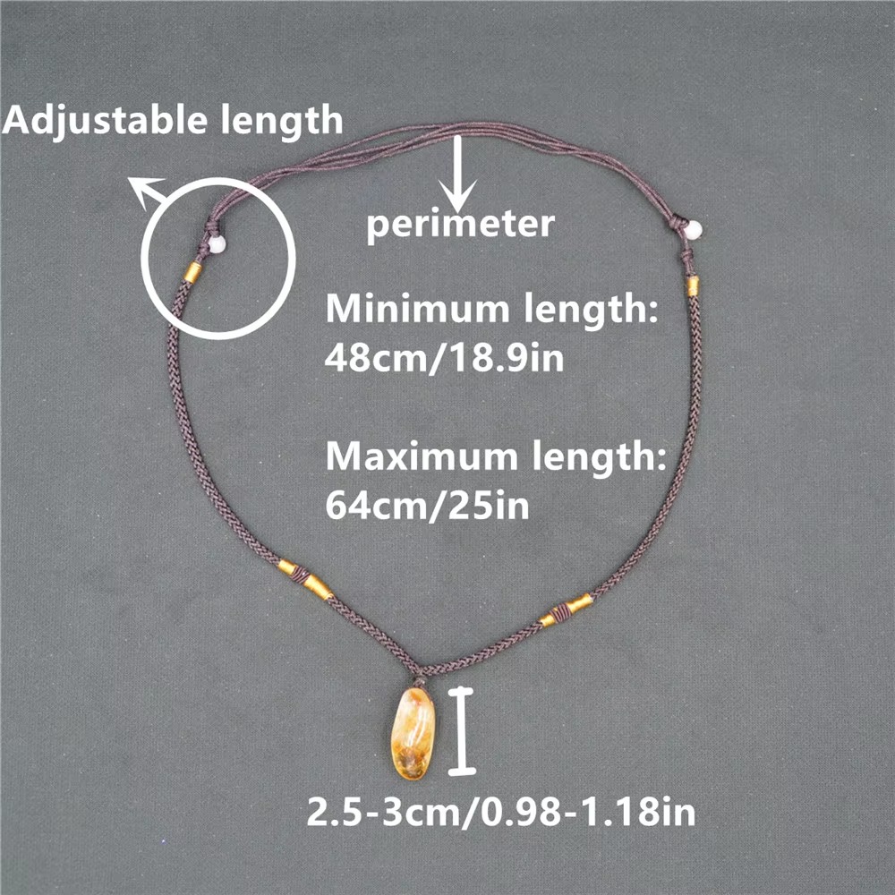 天然シトリンクリスタルペンダント3個セット。イエローキュォー - Crystal Pendant Necklace Natural Stone のレビューと価格