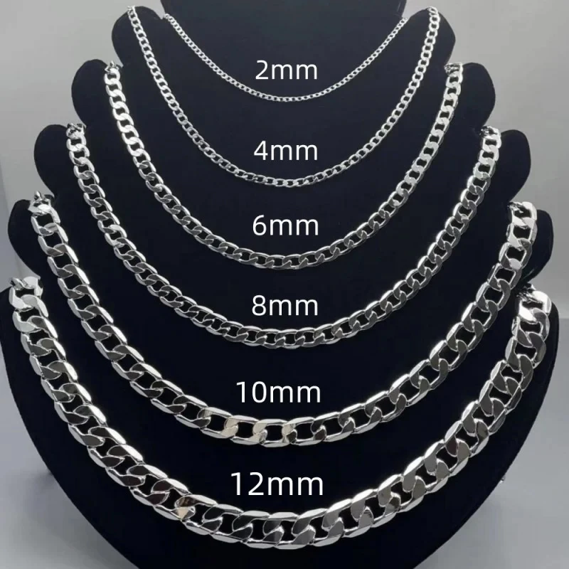 メンズ 925 スターリングシルバーネックレス 2/4/6/ - Cuban Link Chain 12Mm のレビューと価格