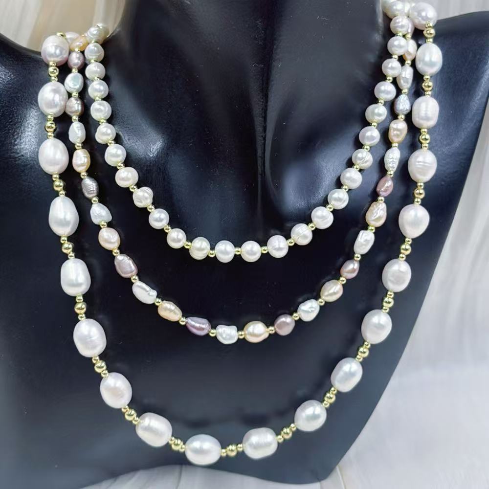 母の日のプレゼントに最適。パープル、ピンク、ホワイトの女性用 - Pearl Choker Necklace Vintage のレビューと価格