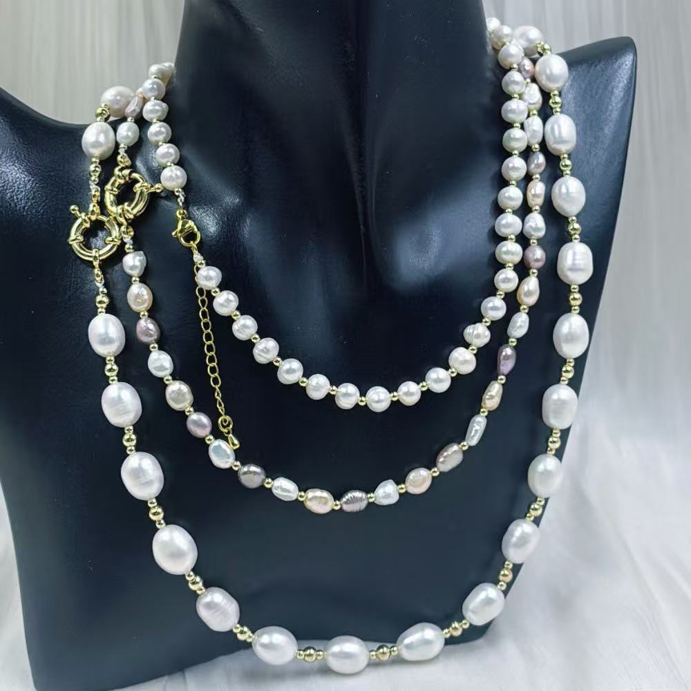 母の日のプレゼントに最適。パープル、ピンク、ホワイトの女性用 - Pearl Choker Necklace Vintage のレビューと価格