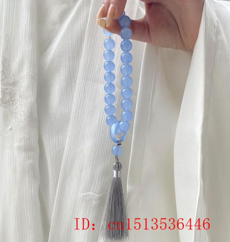 緑の翡翠石 12 ミリメートルビーズタッセルブレスレットネッ - Bracelets のレビューと価格